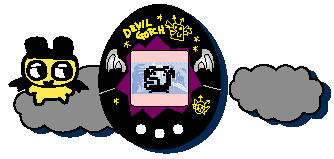 Devilgotchi black shell cartoon